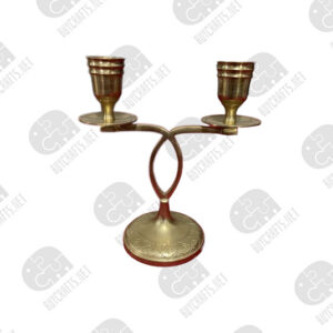 Double Brass Candle Holder