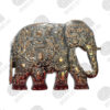 Oxidised Carved Elephant Wall Hanger